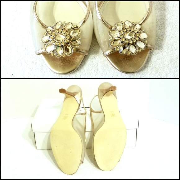 Caparros Goddess S9716 Heels in Metallic Peach 9.5 - Picture 5 of 6